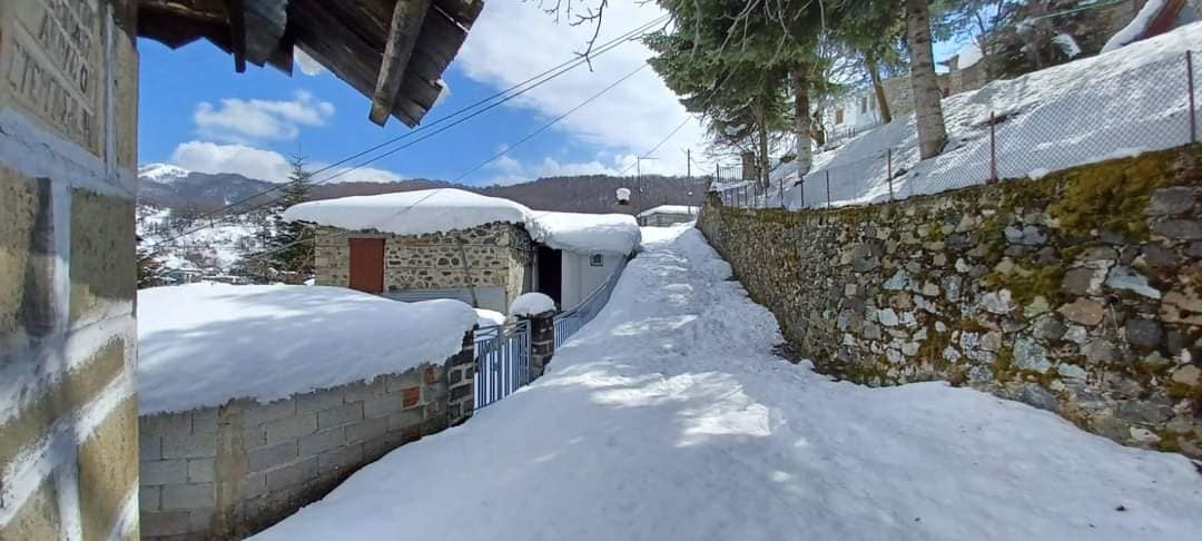 Χιονισμένα Μαρτιάτικα τοπία στην κεντροβόρεια χώρα 08/03/2022